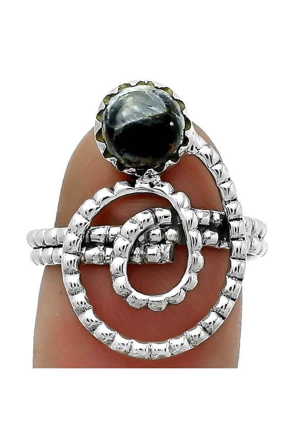 Spiral - Pietersite - Namibia 925 Sterling Silver Ring s.7.5 Jewelry R-1456 SDR172589