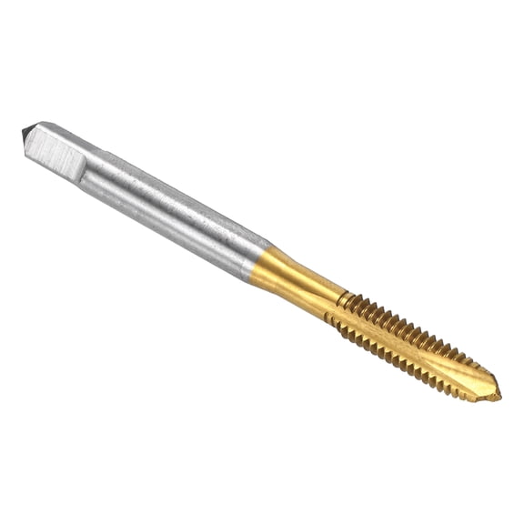 Unique Bargains Spiral Point Plug Threading Tap 3/16-28 UNC Thread, Ground Threads H2 , HSS 6542 Titanium Coated