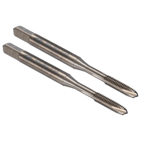 Spiral Point Plug Threading Tap M3 x 0.5 Thread, Ground Threads H2 , M35 HSS-CO Heat Coloring, 2pcs