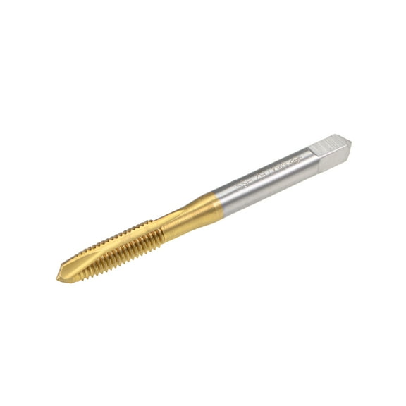Spiral Point Plug Threading Tap M6 x 1 Thread, Ground Threads H2 3 Flutes, HSS 6542 Titanium Coated