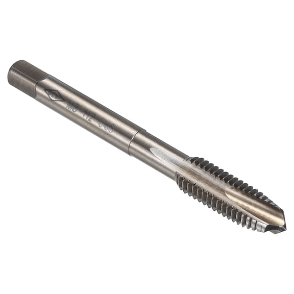 Spiral Point Plug Threading Tap M8 x 1.25 Thread, Ground Threads H2 , M35 HSS-CO Heat Coloring