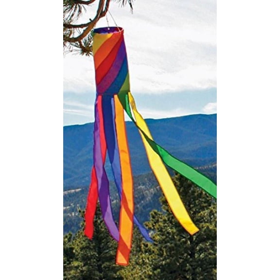Spiral Rainbow Column Windsock, 40"
