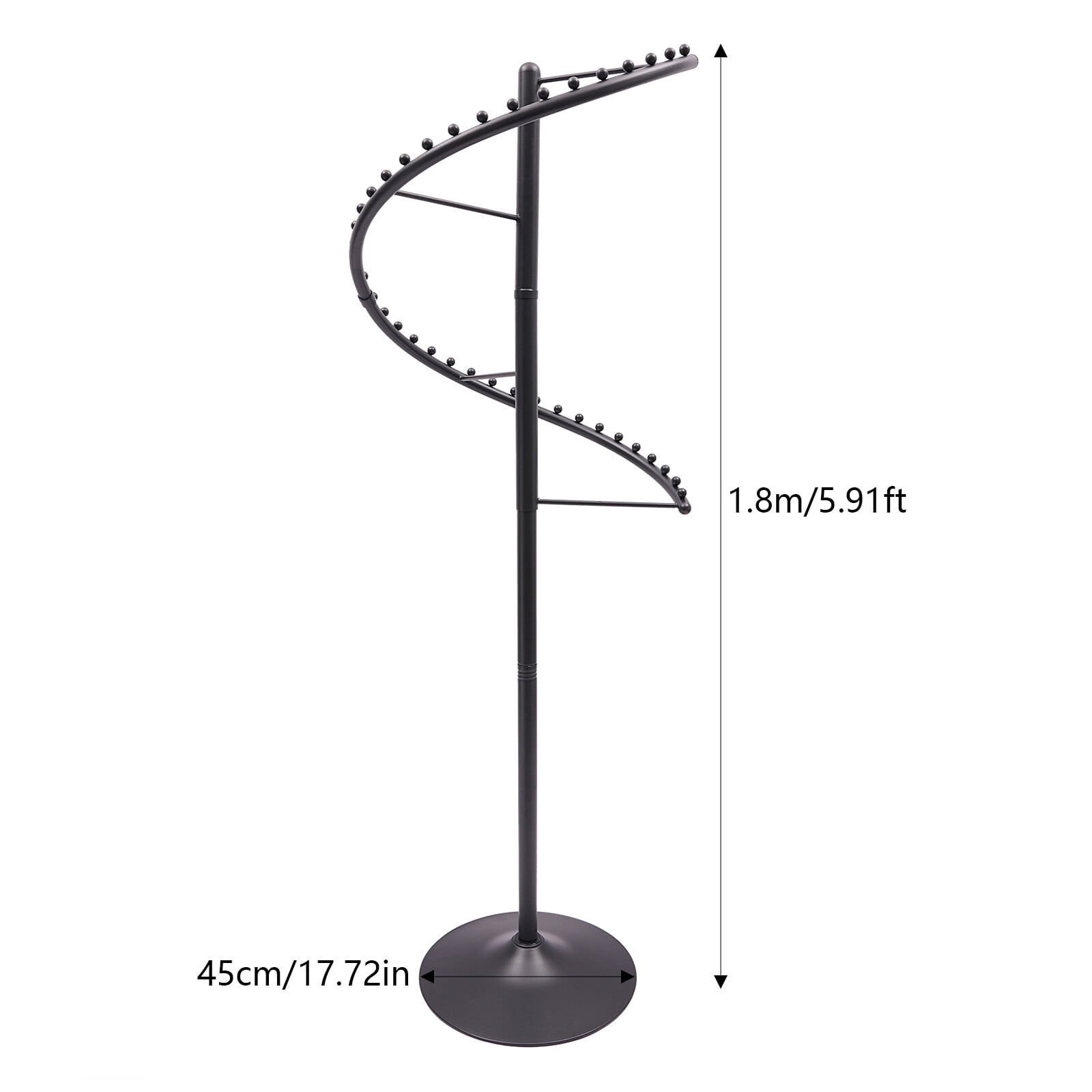 Rotating Garment Rack Spiral Rotating Garment Rack Floor-Standing Display Clothes Shelf Adj ...