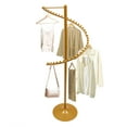 thumbnail image 1 of Shangmakel Spiral Rotating Garment Rack Floor-Standing Display Clothes Shelf Adj Gold, 1 of 9