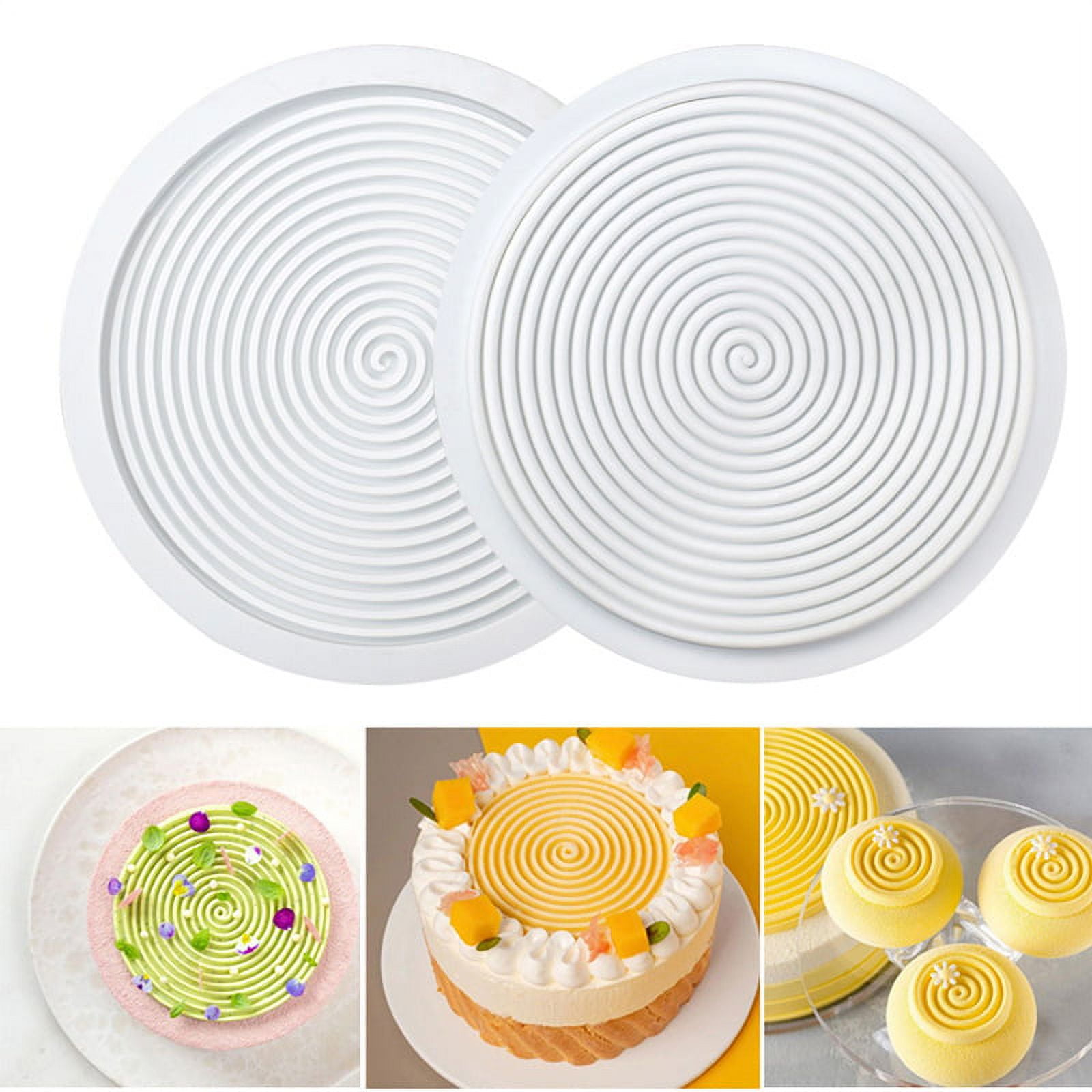 VIKROM 3D Maker Silicone Cake Molds - Round Silicone Molds for Nonstick  Round Mousse Cake Pan Cheesecake Baking Mold Circle Maker - Ice Cream Maker