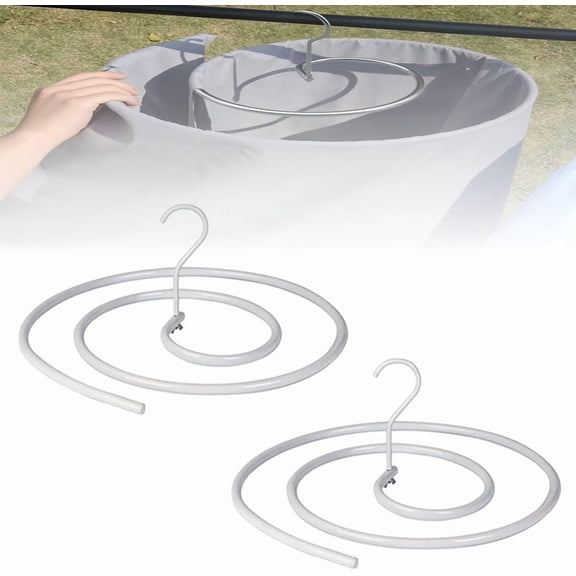 Spiral Sheet Hanger Stainless Steel,Versatile Laundry Hanger, Space Saving Metal Drying Stand for Home & Outdoors – Dries Sheets Duvets Quilts Bedspreads
