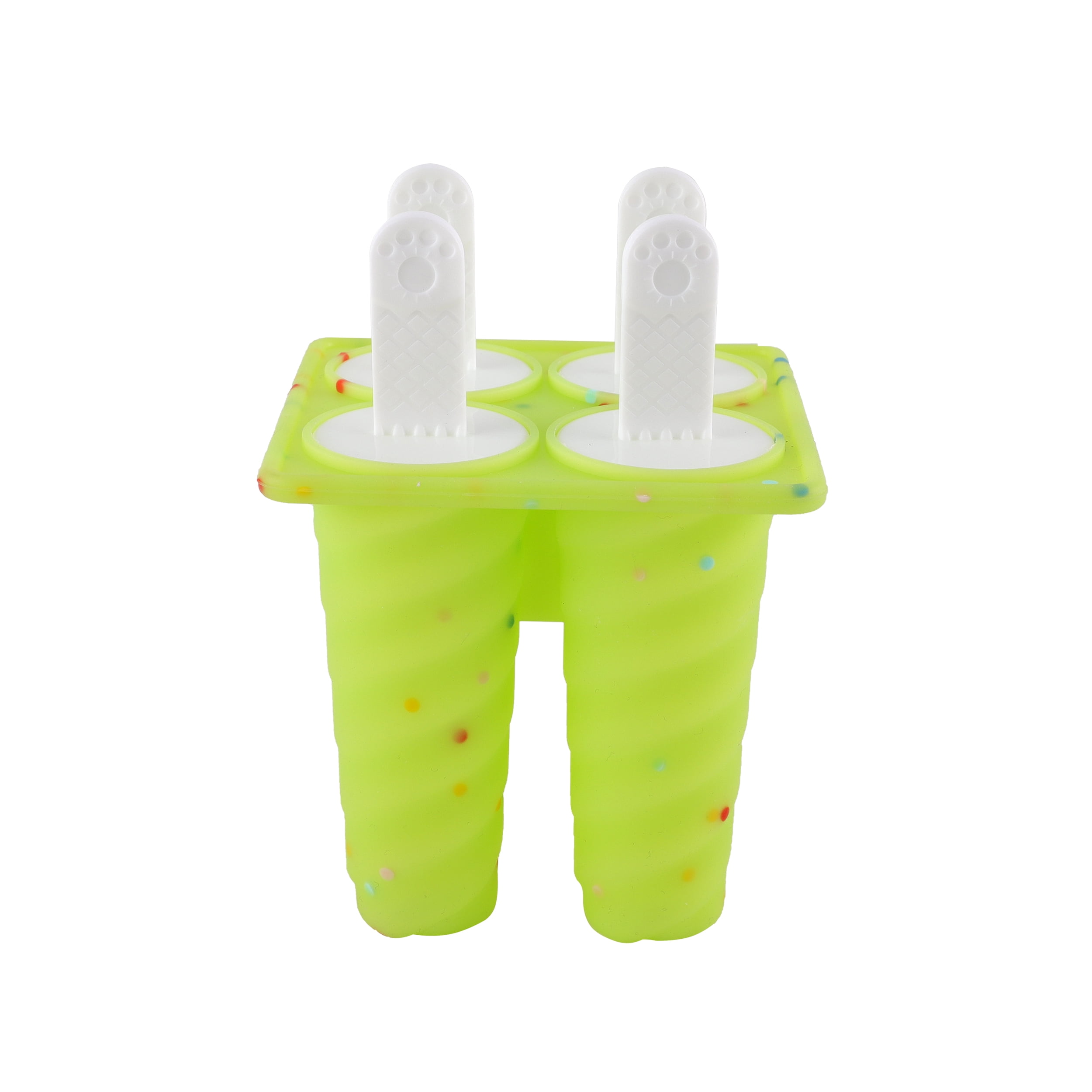 COOK WITH COLOR Spiral Silicone Ice Pop Molds 4 Green BPA-Free Reusable ...