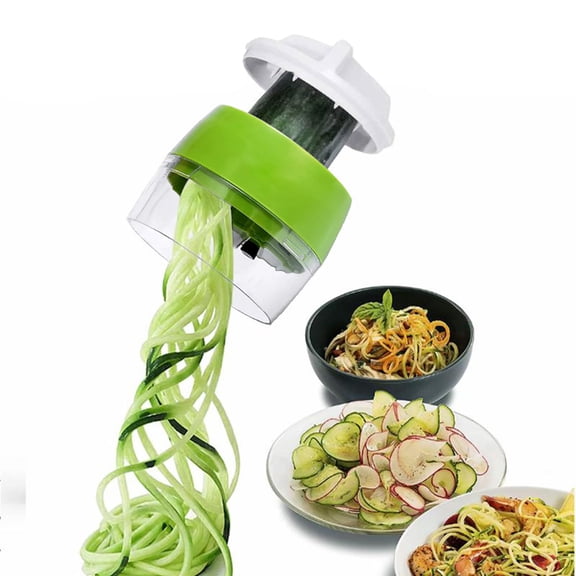 Spiral Slicer Spiralizer Vegetable Cutter Zucchini Pasta Noodle Spaghetti Maker - Green without container