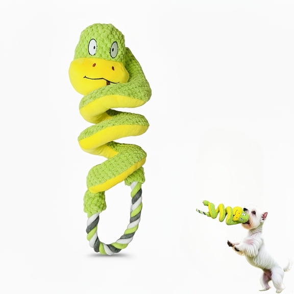Spiral Snake Rope Dog Toy, Interactive Rope Tug Toy for Outdoor Fetch and Play, Lightweight Portable Dog Toy for Daily Activity