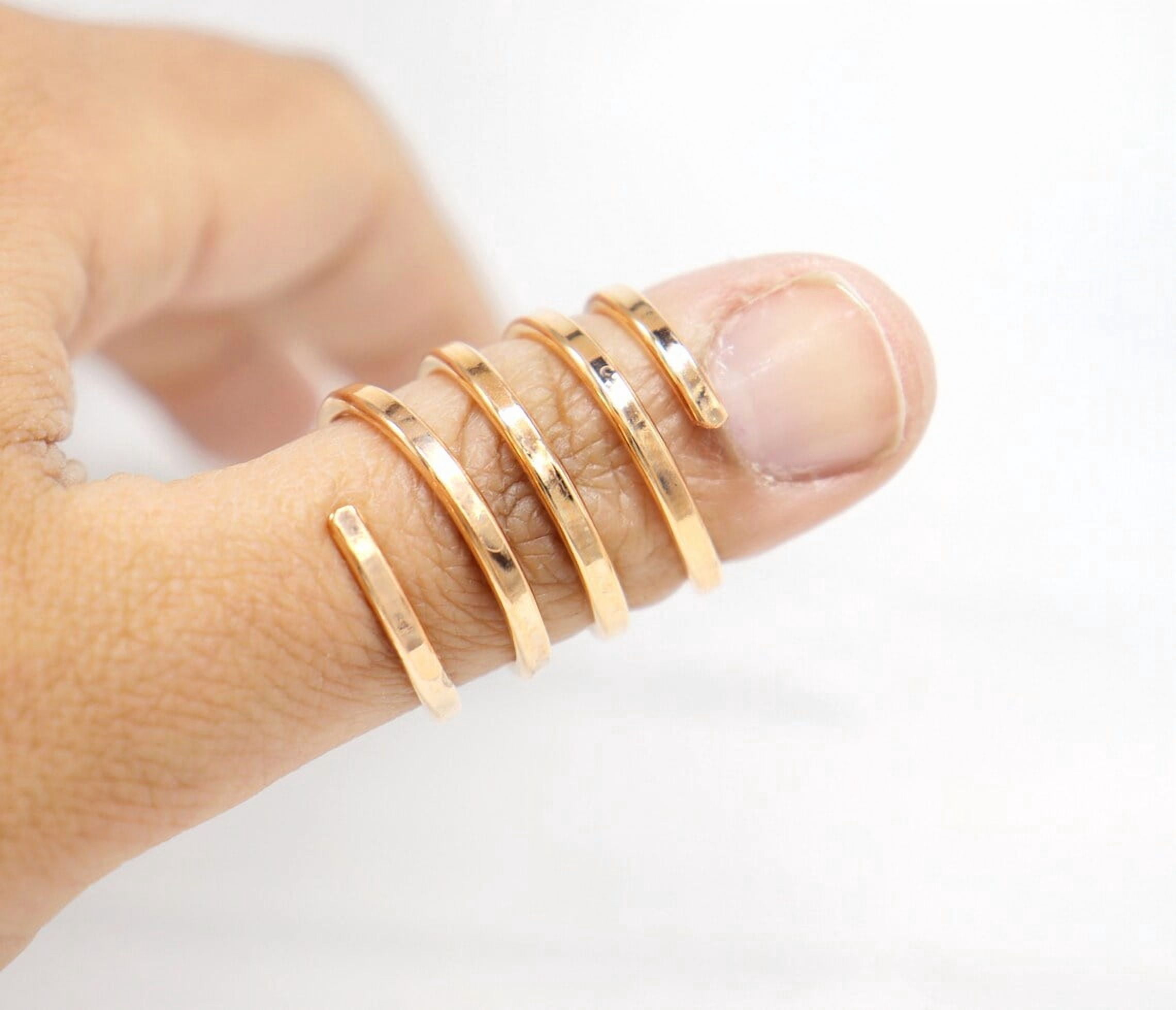 Spiral Splint Rose 14k Rose Gold Fill Trigger Finger Splint Ring ...