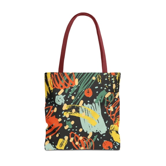 Spiral Spray Art shopping blue storage tote handbag