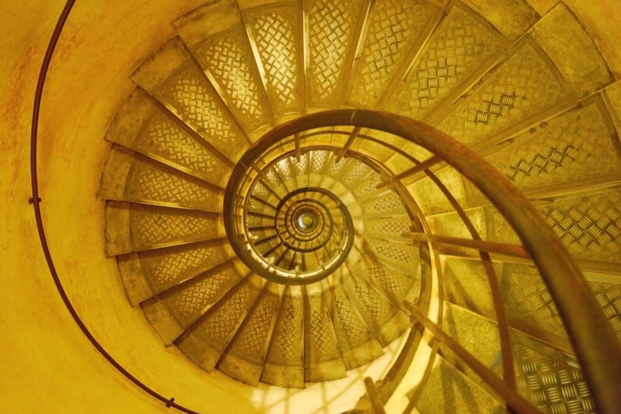 Spiral Staircase Canvas Art - Don Hammond Design Pics (34 x 22)