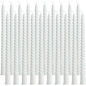 Spiral Taper Candles,10 Inch Twisted Taper Candles,Unscented Dripless Twisted Candlesticks, White Spiral Candle for Home Decoration,Dinner Party Wedding Holiday (12 Pcs)