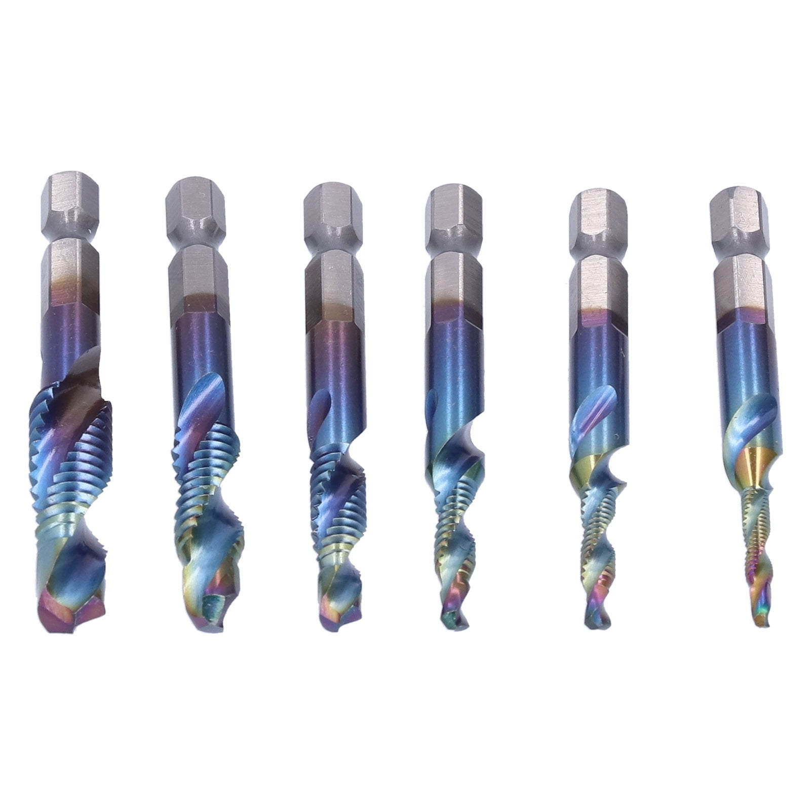 Spiral Tapping Kit, Professional Efficient High Speed 6Pcs/Set Tap