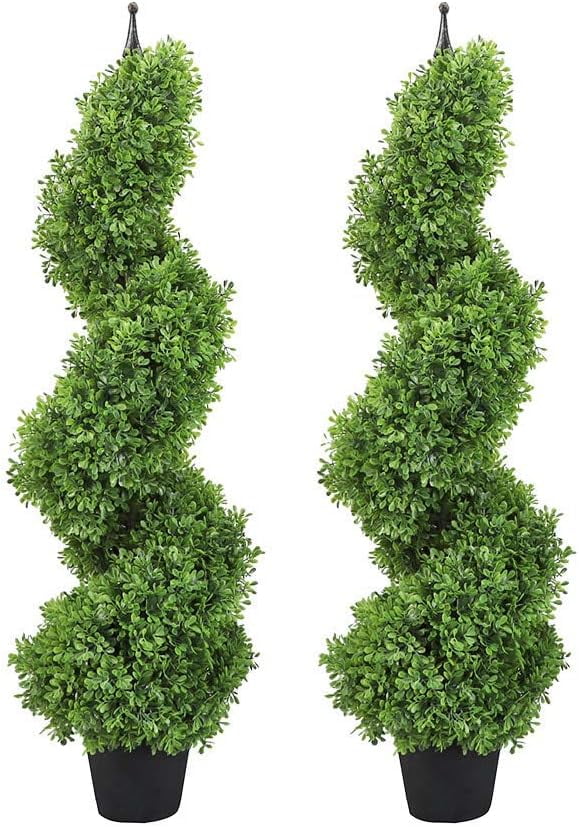 Spiral Topiary Artificial Cypress,Fake Trees for Outdoor and Indoor