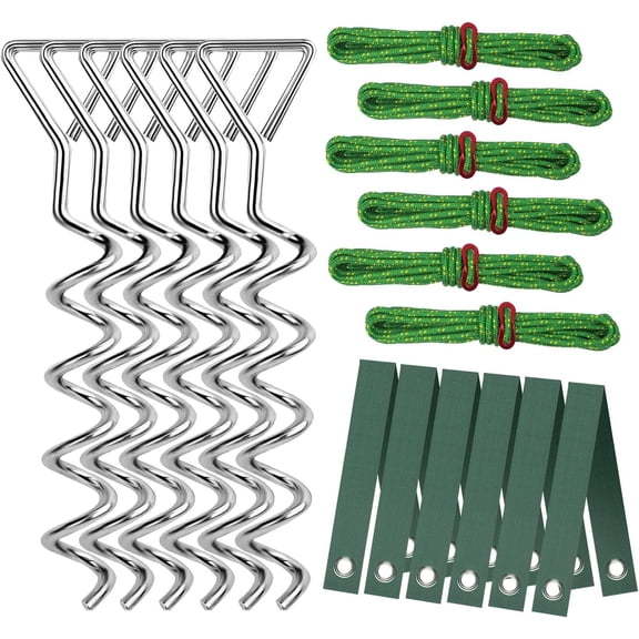 Spiral Tree Stake Kit, Tree Stakes and Supports for Leaning Trees, Protect Trees from Bad Weather