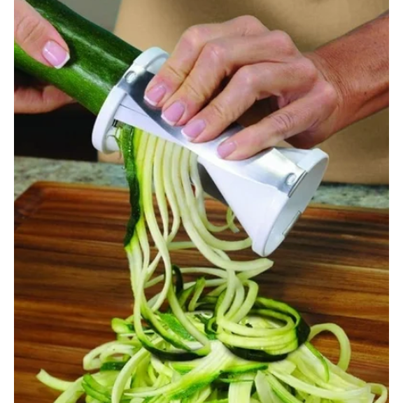 Spiral Vegetable Cutter, Vegetable Spiralizer Noodle Maker Veggie Slicer Dual Stainless Steel Blade Vegetable Cutter for Thick or Thin Noodle, Works with Zucchini, Squash, Cucumbers, Carrots