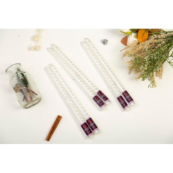 Spiral Wax Taper Candles Unscented Candlesticks Twisted Candles