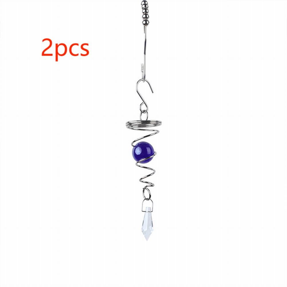 Spiral Wind Spinners With Crystal Ball Winds Chimes Garden Home Hanging