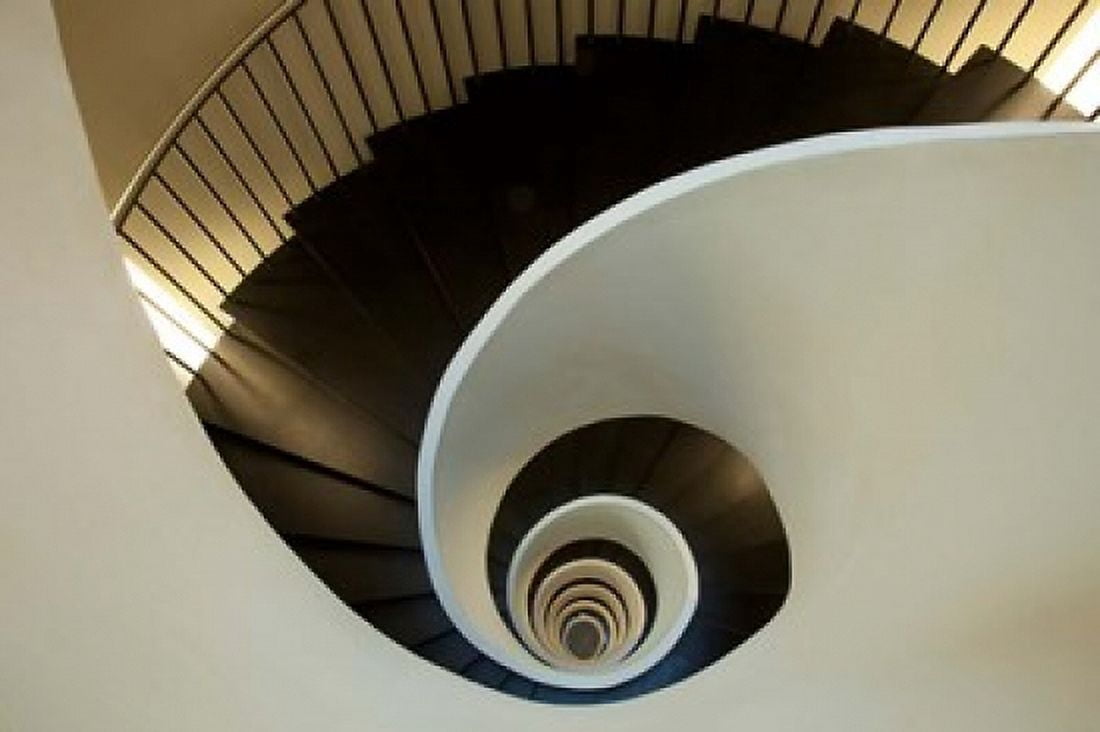 Spiral staircase Silken Gran Hotel Domine Bilbao Spain Canvas Art - Jaynes Gallery  DanitaDelimont (38 x 25)