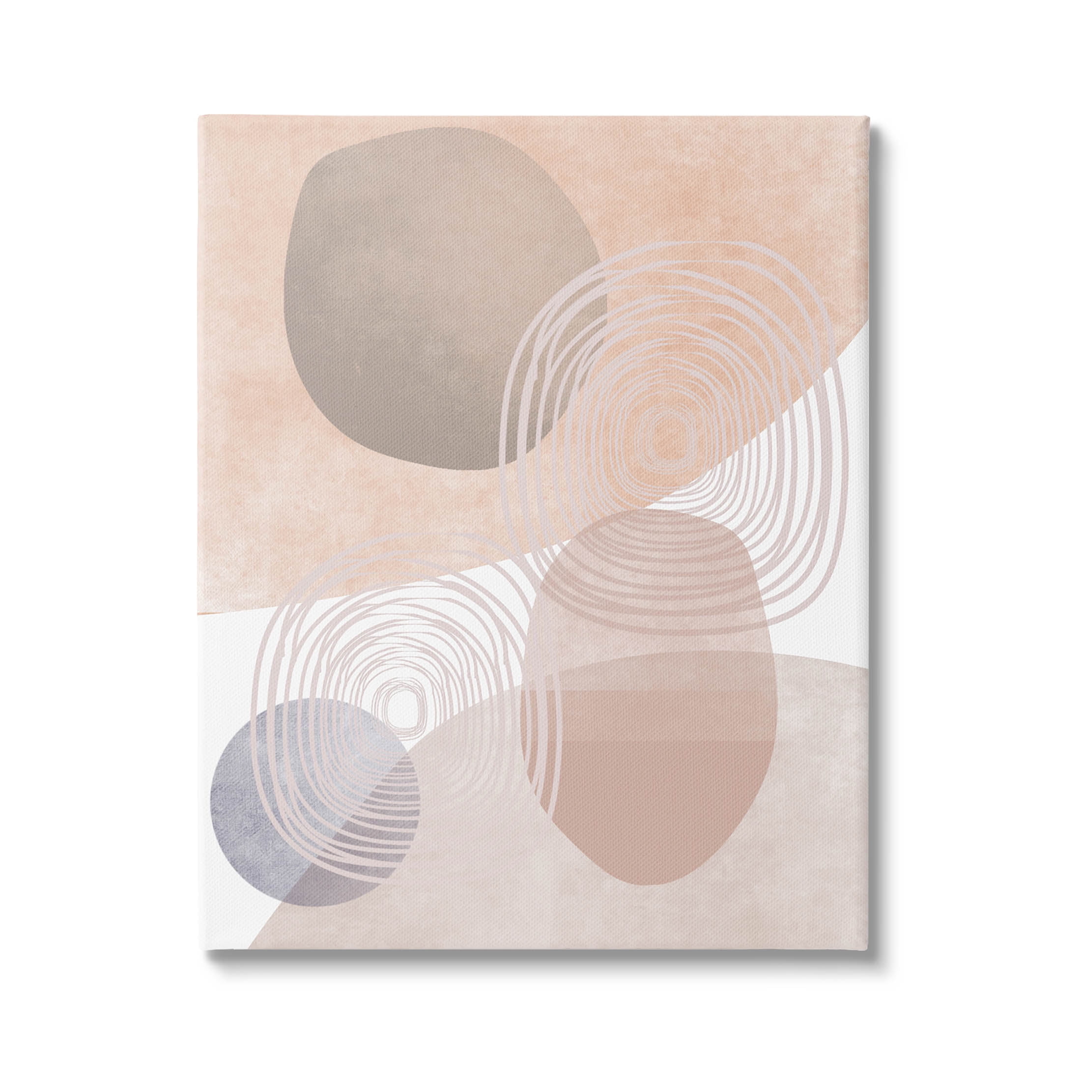 Spiraled Pastel Round Shapes Abstract Graphic Art Gallery Wrapped Canvas Print Wall Art