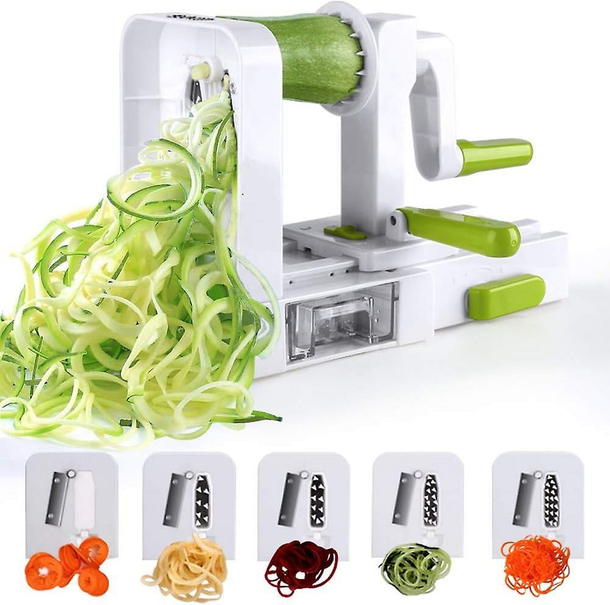 Spiralizer 4 -Blade Vegetable Spiralizer Foldable Spiral Slicer Zucchini Noodle Veggie Pasta Spaghetti Maker