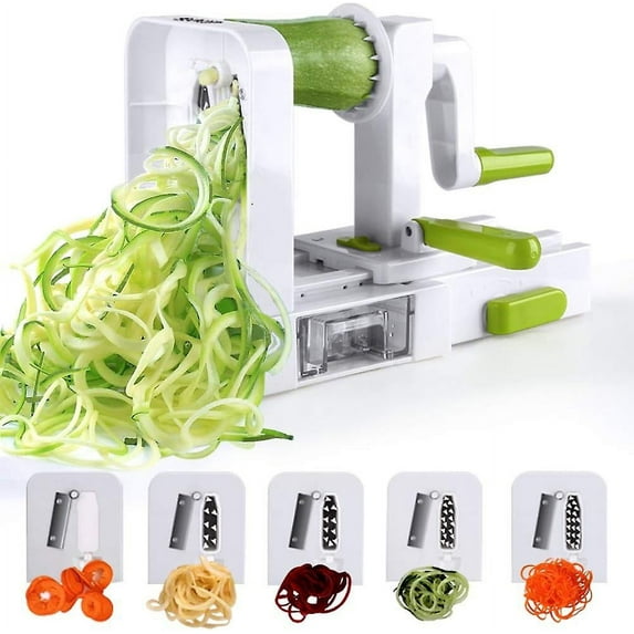 Spiralizer 4 -Blade Vegetable Spiralizer Foldable Spiral Slicer Zucchini Noodle Veggie Pasta Spaghetti Maker