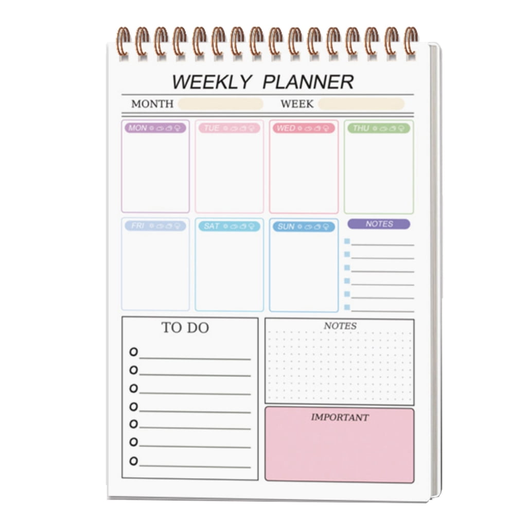 Spirals Notebook Featuring Check Off Sections And Cover For Weekly ...
