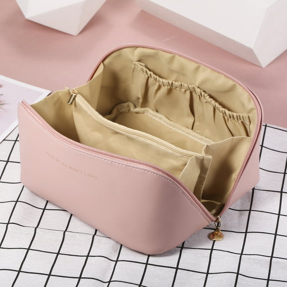 Spirastell Cosmetic Bag,Portable Makeup Cosmetic Handle Divider ERYUE HUIOP Makeup Waterproof Portable Leather Makeup Waterproof Divider Makeup Women Portable Women ) Waterproof Makeup Handle