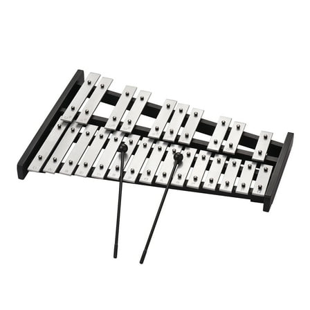 Spirastell Glockenspiel,Aluminum Bars With Educational Musical Percussion Musical Percussion With Note Wooden Base 25 Note Wooden 2 Educational Musical Bars With 2 Base Aluminum Bars Qisuo Notes
