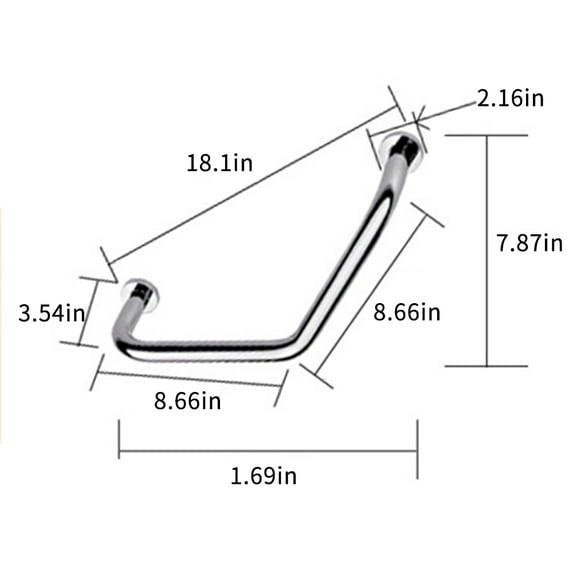 Spirastell Grab Bar,Handicap Support Balance Toilet Handicap Support Steel Safety Rail Bar Toilet Handicap Support Balance Bar Stainless Steel Safety Bar Stainless Steel Special Shape Diamond Yorten