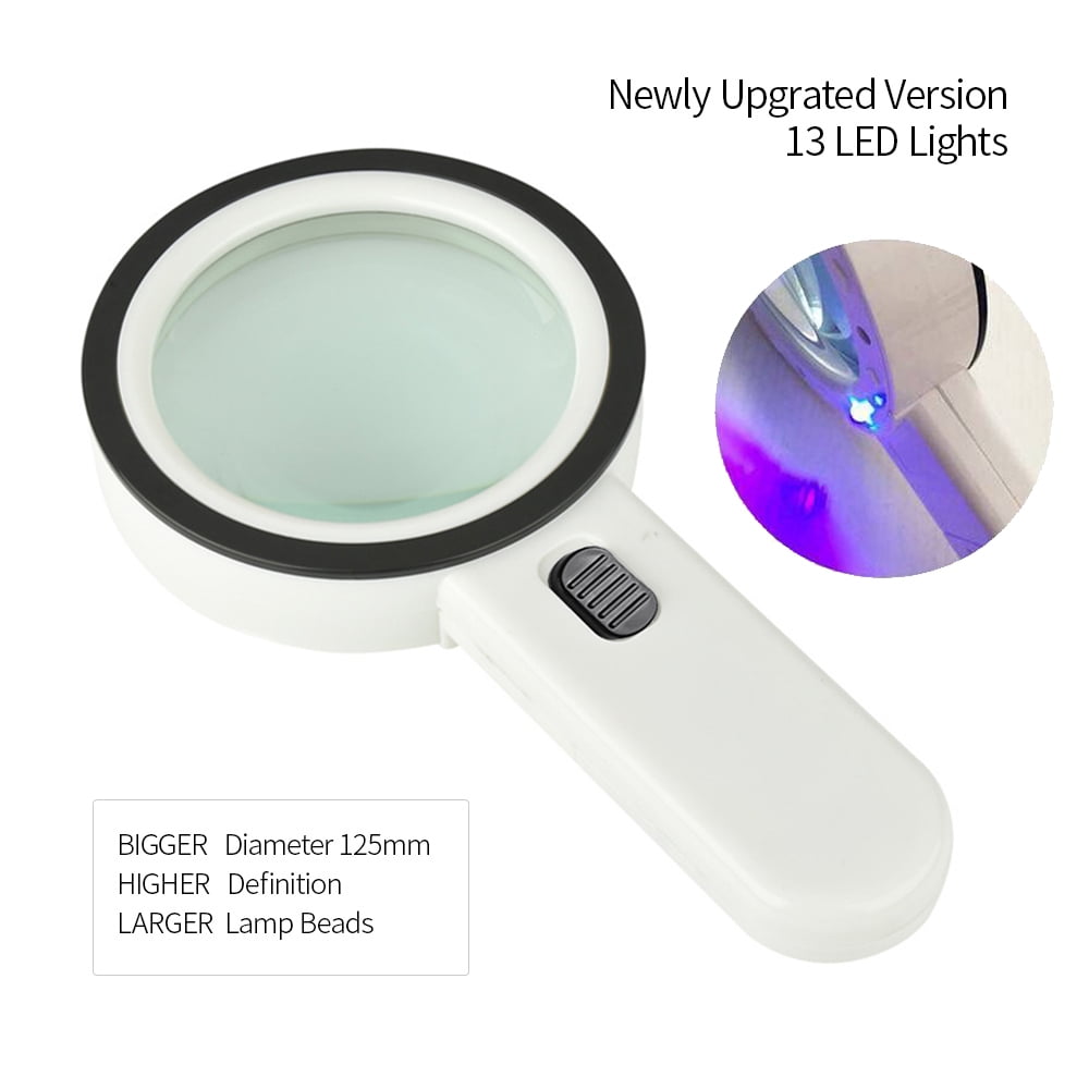 Spirastell Magnifying glasses,LampMap Handheld Definition With 30x HandheldMap Identification
