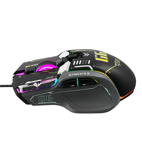 Spirastell Optical indicator,12-Key Mechanical Adjustable DPI 13 6-Speed Adjustable DPI Wired Mosue 10-Key Mechanical Mouse Wired Modes BUZHI mice Wired 12-Key HUIOP Optical Indicator Mechanical