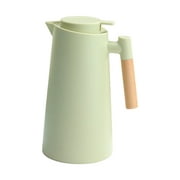 Spirastell Thermo jug,1L Thermal Coffee Water Kettle Tea Carafe Walled Coffee Pot Wood Handle Tea Carafe Cold Carafe Thermos Pot Coffee Pot Thermal Pot Thermal Carafe Handle Water Kettle dsfen BUZHI