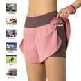 thumbnail image 1 of Spirastell Women Shorts,Sport Fitness Workout Waistband Layer Liner With Pocket Wide Layer Liner Sport Women 2-in-1 With 2-in-1 With Pocket Wide Waistband Layer Pocket Wide Waistband Qahm, 1 of 6