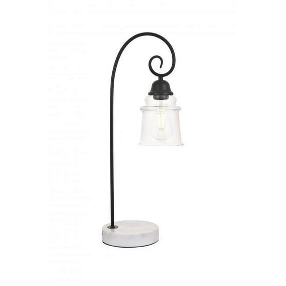 Spire 1 Light Black Table Lamp