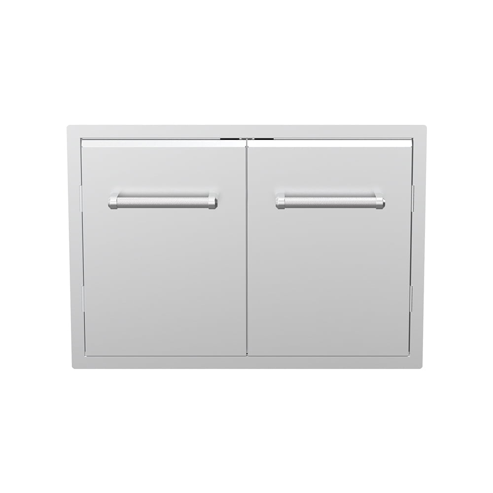 33" Polished Stainless Steel Outdoor Double Access Doors