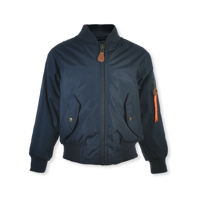 Navy blue aviator jacket hot sale