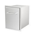 thumbnail image 1 of Spire Stainless Steel Built-in Roll-out Trash Can, 10 Gallon Trash Bin, Perfect for Outdoor Island Kitchens, BBQs, Grilling & Cooking, 480-0002, 1 of 5