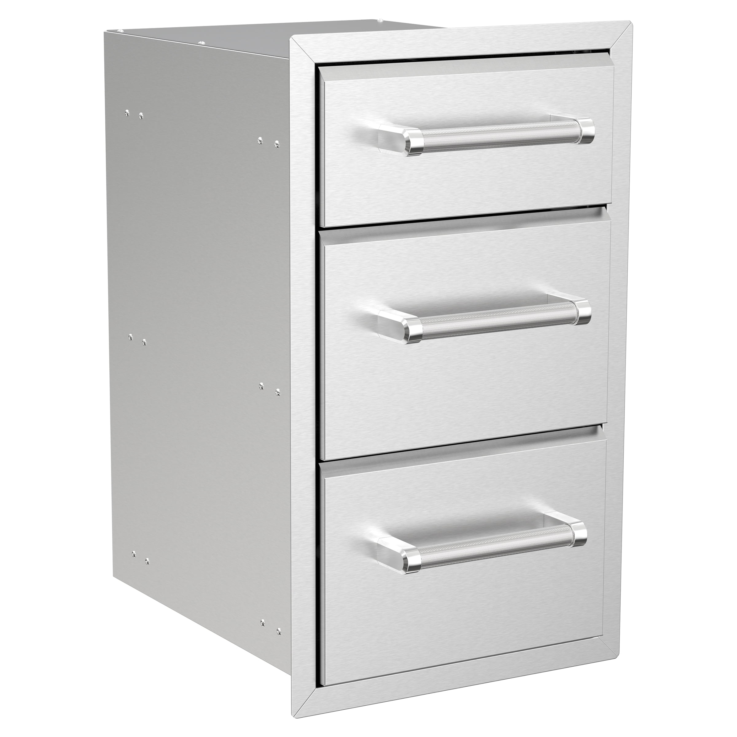 Stainless Steel Triple Drawer Outdoor Kitchen Storage Unit