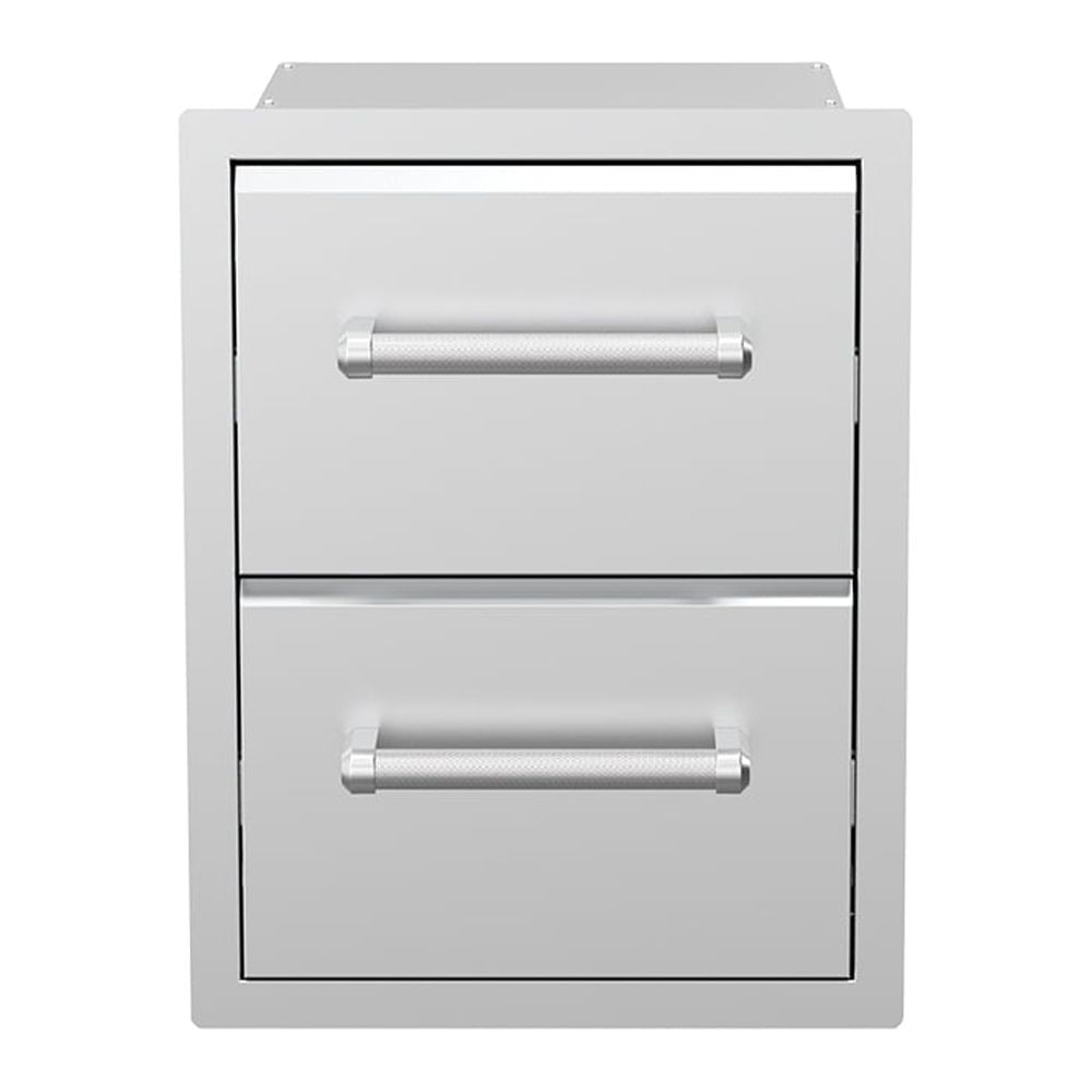 Stainless Steel Vertical Double Drawer Outdoor Kitchen Unit
