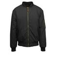 thumbnail image 1 of Galaxy Mens Green Solid Bomber Jacket, Black, X-Large, 1 of 5