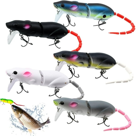 Spirebuzz Ratstrike Lure,Spirebuzz Ratstrike 3D Lifelike Rat Topwater Lure,Robotic Fishing Lure, Premium Bionic Spirebuzz Mouse Fishing Lure, Angler's Gift
