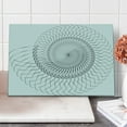 thumbnail image 1 of Spires Cutting Board, Geometric Helix Spiral Like Underwater Shell with Chambers Cyclic Art Print, Decorative Tempered Glass Cutting and Serving Board, Large Size, Grey White, by Ambesonne, 1 of 5
