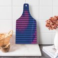 thumbnail image 1 of Spires Cutting Board, Spiral Background with Pixel Dotted Flat Design Odd Gradient Style Print, Decorative Tempered Glass Cutting and Serving Board, Wine Bottle Shape, Pink Blue, by Ambesonne, 1 of 5