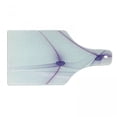 thumbnail image 1 of Spires Cutting Board, Unique and Modern Illustration of Digital Odd Bizarre Twisty Lines Design Print, Tempered Glass Cutting and Serving Board, Wine Bottle Shape, Purple White, by Ambesonne, 1 of 1