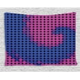 thumbnail image 1 of Spires Decor Tapestry, Spiral Background with Pixel Dotted Flat Design Odd Gradient Artful Art Decor, Wall Hanging for Bedroom Living Room Dorm Decor, 60W X 40L Inches, Pink Blue, by Ambesonne, 1 of 2