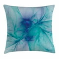 thumbnail image 1 of Spires Decor Throw Pillow Cushion Cover, Modern Creative Computer Art Design with Psychedelic Alternate Shapes Image, Decorative Square Accent Pillow Case, 24 X 24 Inches, Teal Blue, by Ambesonne, 1 of 2