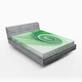 thumbnail image 1 of Ambesonne Green Fitted Sheet, Abstract Fractal Spirals, Queen Size, Green, 1 of 2