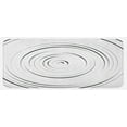 thumbnail image 1 of Spires Kitchen Mat, Rotary Spiral Ring Shaped Turning Simple Wheel Forms Modern Eddy Illustration, Plush Decorative Kitchen Mat with Non Slip Backing, 47" X 19", Black and White, by Ambesonne, 1 of 1